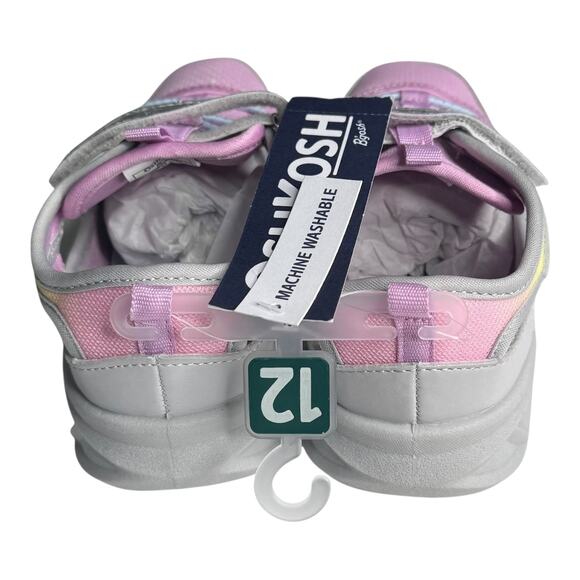 NEW OshKosh B Gosh Toddler SHOES Girls 12 Play Sandals Pink Silver Glitter NWT - Picture 11 of 13